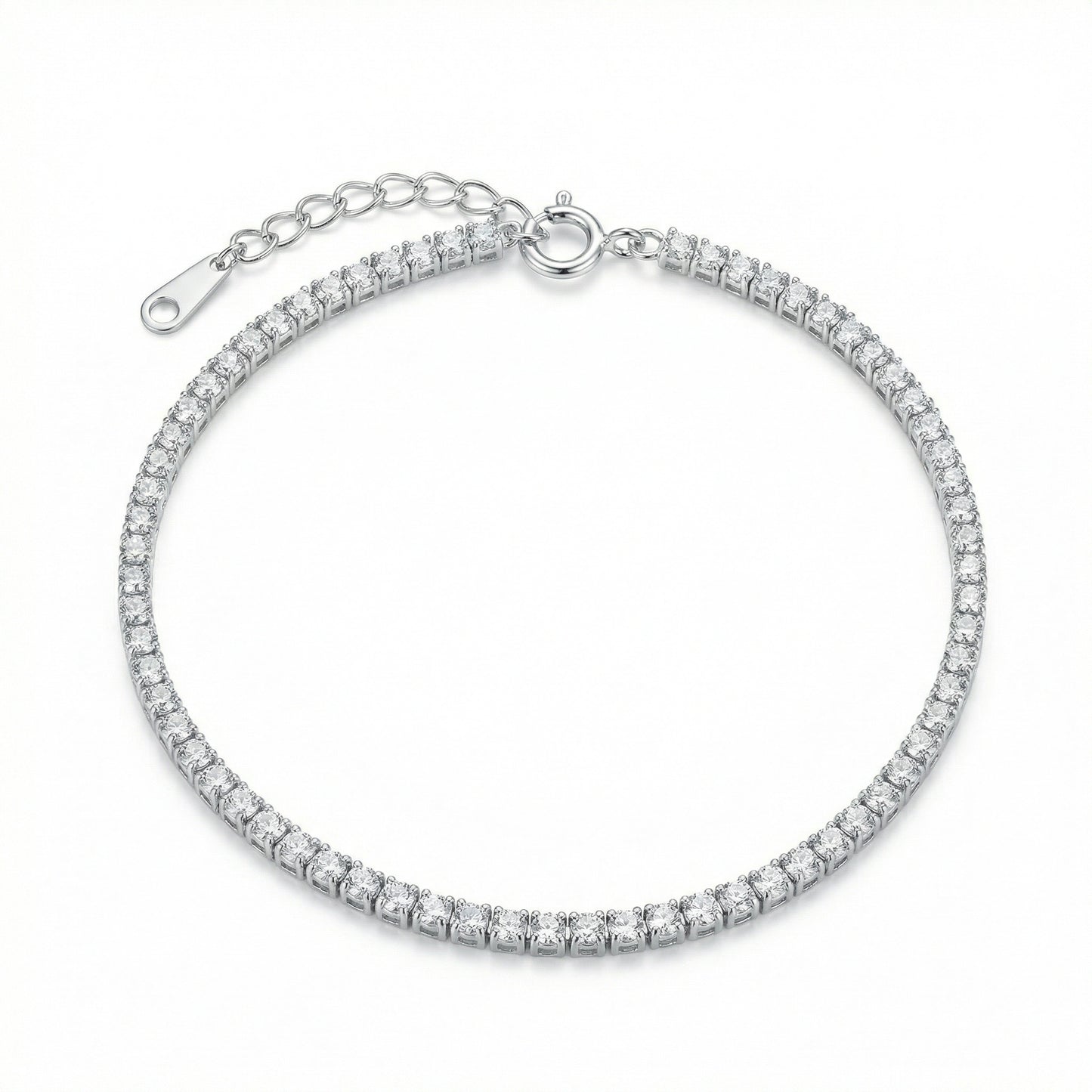 Round-Cut Tennis Bracelet | S925 Sterling Silver
