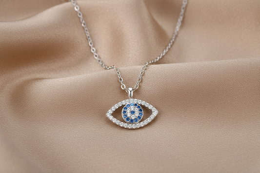 Evil Eye Pendant Necklace | S925 Sterling Silver