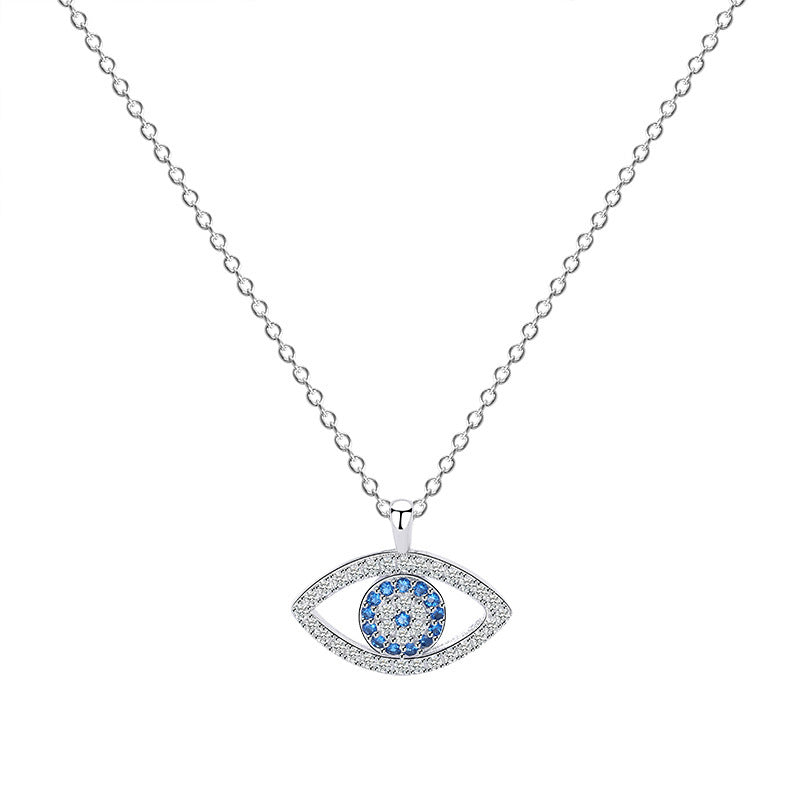 Bijoux en argent sterling 925 Collier œil de démon atmosphérique européen et américain Pendentif œil