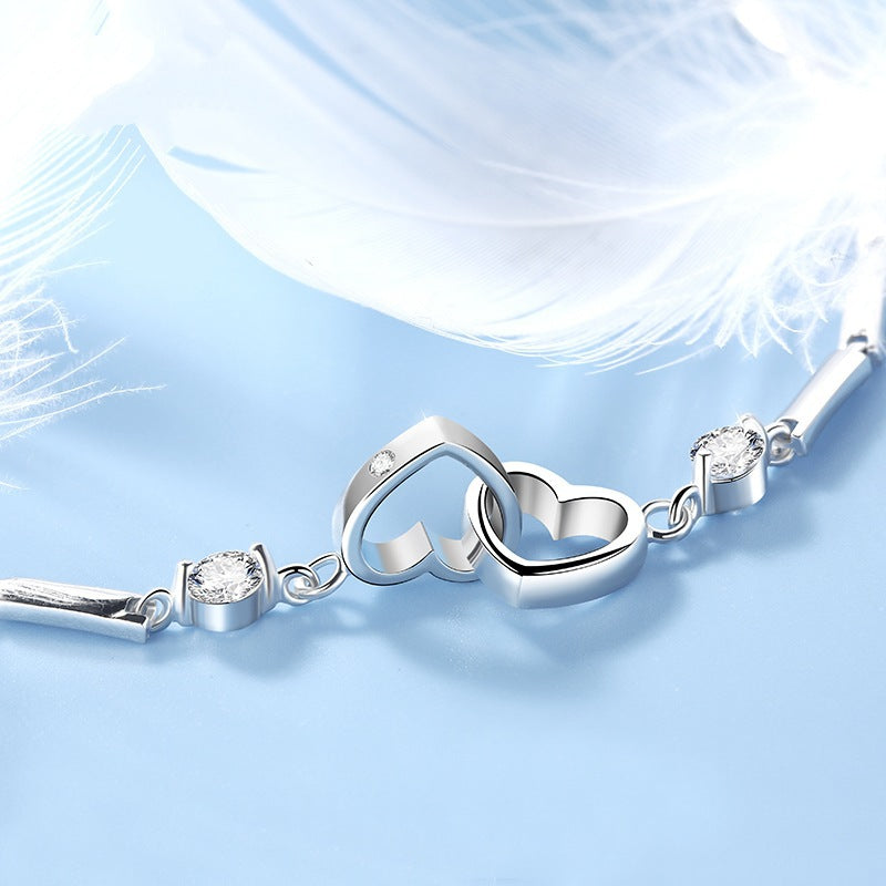 Interlocked Heart Bracelet | S925 Sterling Silver
