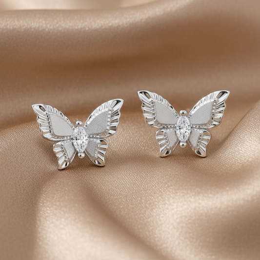 Butterfly Stud Earrings | S925 Sterling Silver