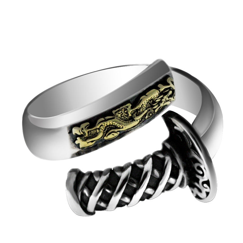 Double Edged Sword Ring | S925 Sterling Silver