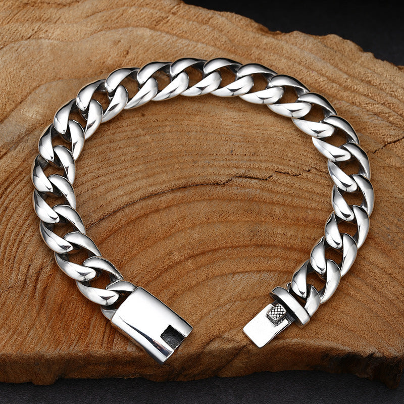 Glossy Cuban Link Bracelet | S925 Sterling Silver