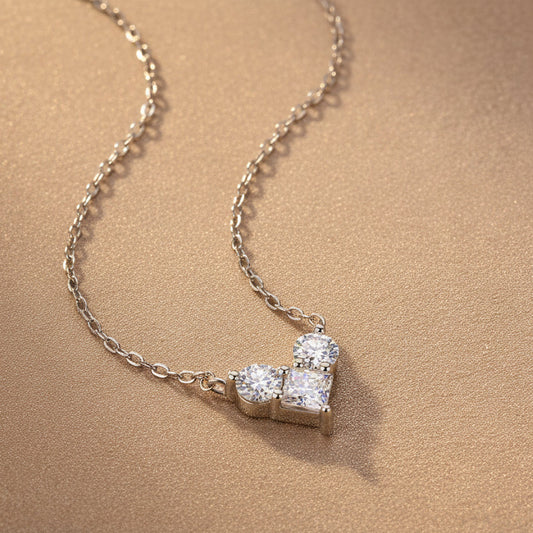 Love In The Present Moissanite Necklace | S925 Silver Platinum-plated