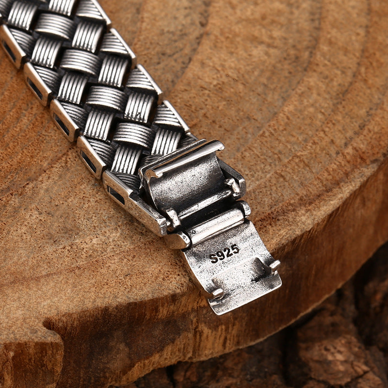 Cross Woven Line Bracelet | S925 Sterling Silver