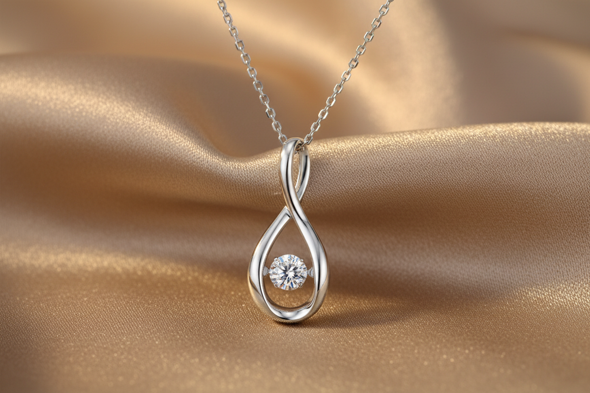 Moissanite Pendant Necklace | S925 Silver Platinum-plated