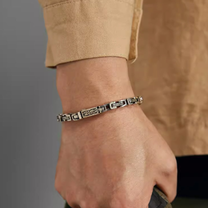 Six Character Mantra Bracelet | S925 Sterling Silver