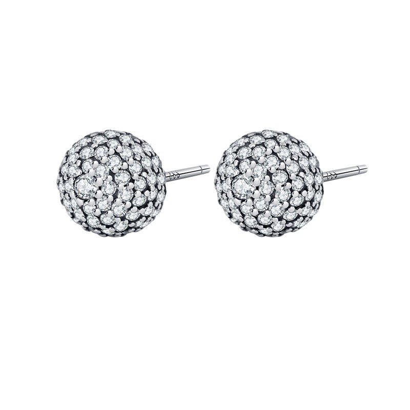 Petites clous d'oreilles Tremella en argent 925 pour femme