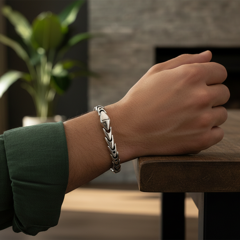 Modernized Snake Chain Bracelet | S925 Sterling Silver