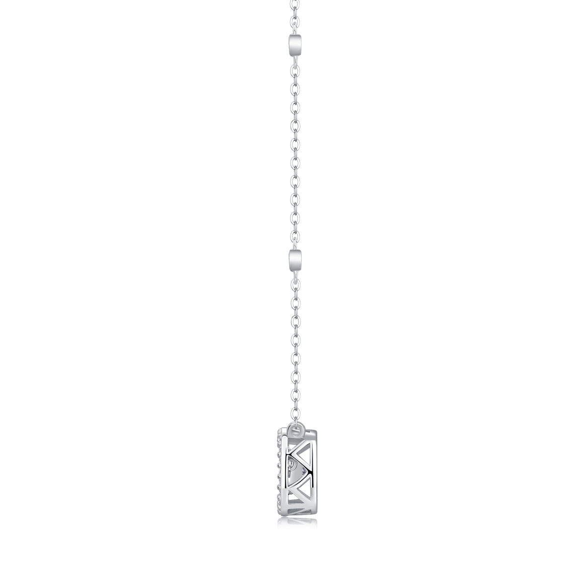 Sweet Moissanite Pendant Necklace | S925 Silver Platinum-plated