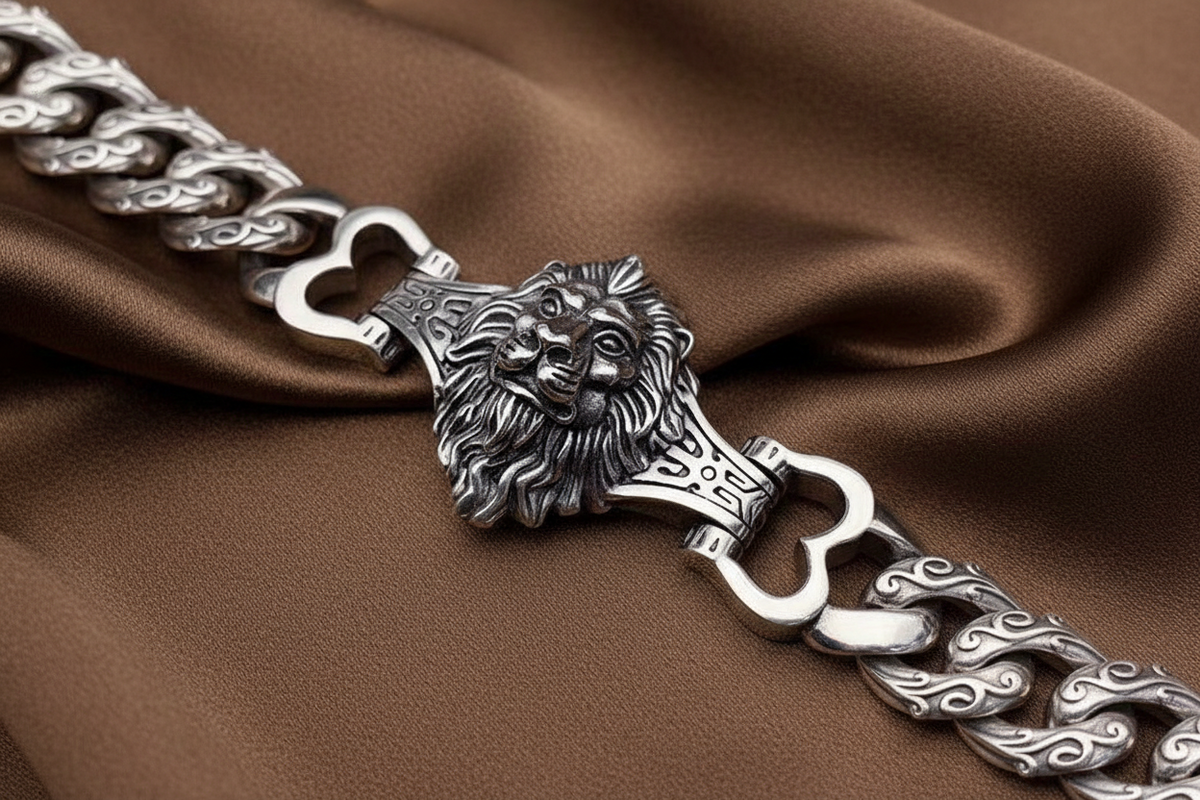 Domineering Lion Chain Bracelet | S925 Sterling Silver
