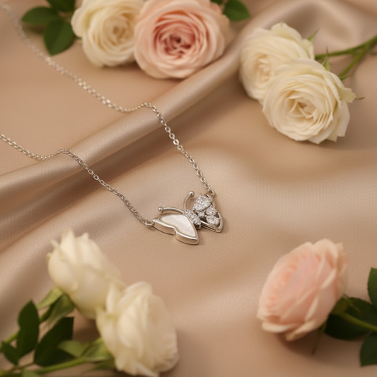 Butterfly Necklace - Angle Shot