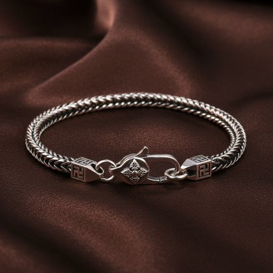 Modern Braided Punk Bracelet | S925 Sterling Silver
