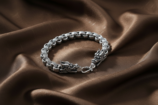 Dragon Scale Chain Bracelet | S925 Sterling Silver