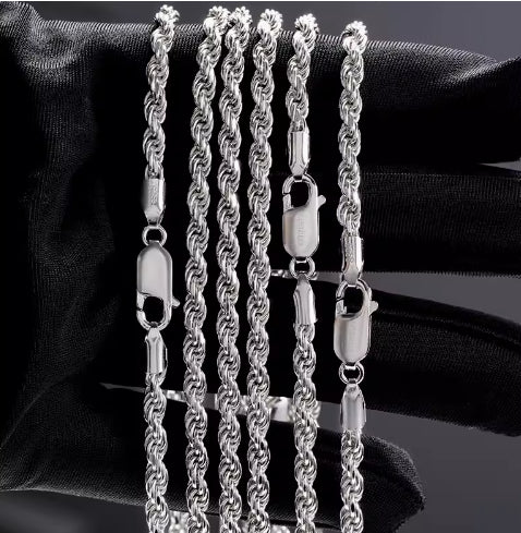 Twisted Chain Necklace | S925 Sterling Silver