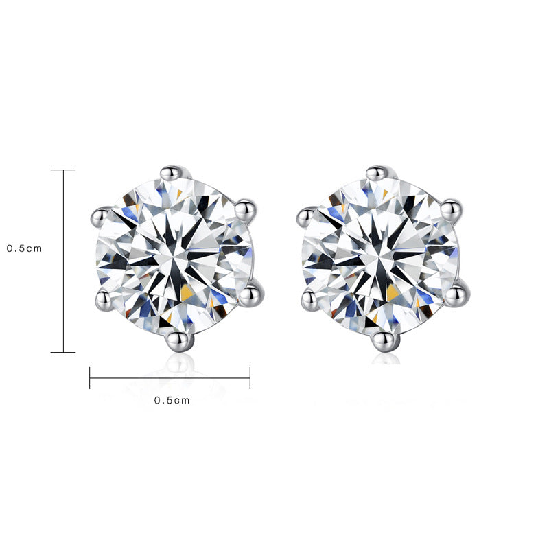 Moissanite Stud Earrings | S925 Sterling Silver