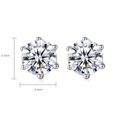 Moissanite Stud Earrings | S925 Sterling Silver