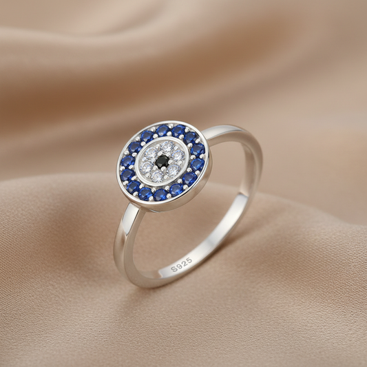 Evil Eye Protection Ring | S925 Sterling Silver