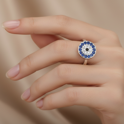 Evil Eye Protection Ring | S925 Sterling Silver