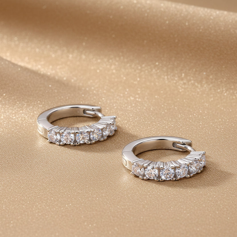 Pursuit Moissanite Stud Earrings | S925 Silver Platinum-plated