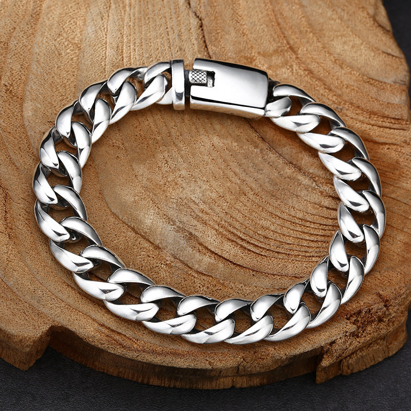 Glossy Cuban Link Bracelet | S925 Sterling Silver