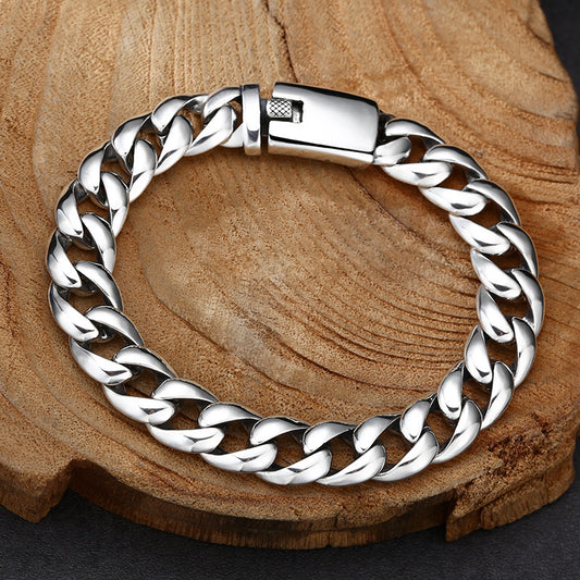 Glossy Cuban Link Bracelet | S925 Sterling Silver