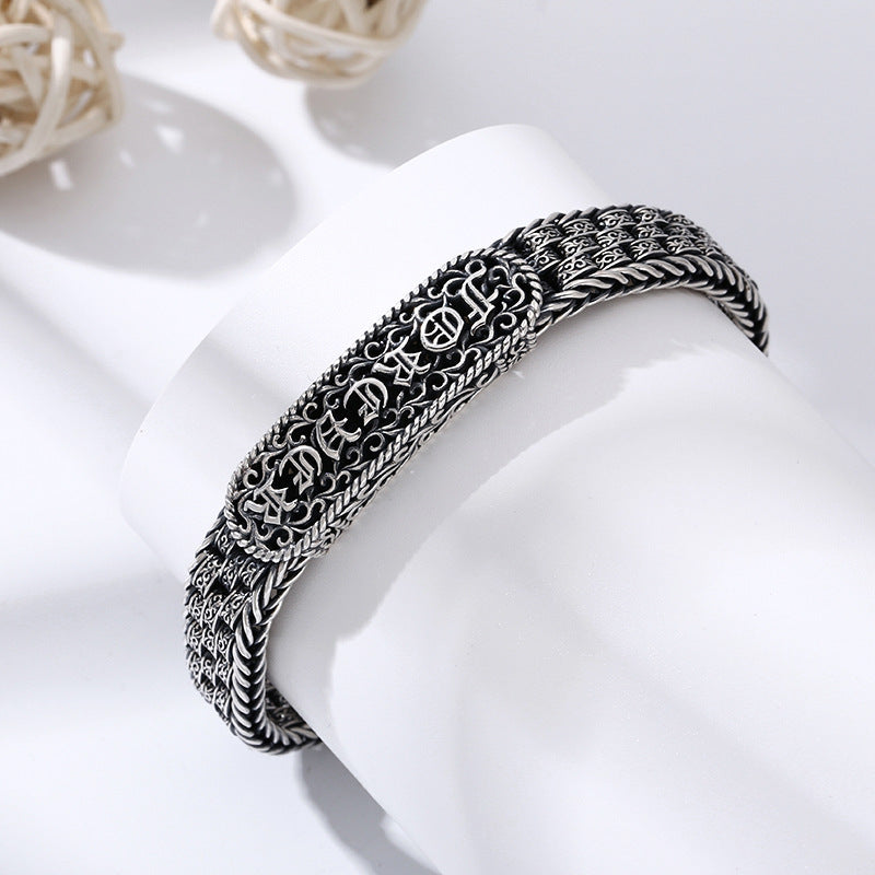 Retro Tang Grass Totem Bracelet | S925 Sterling Silver
