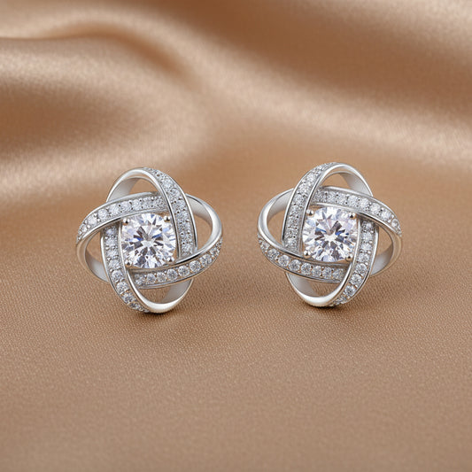 Hope Beam Moissanite Stud Earrings | S925 Sterling Silver