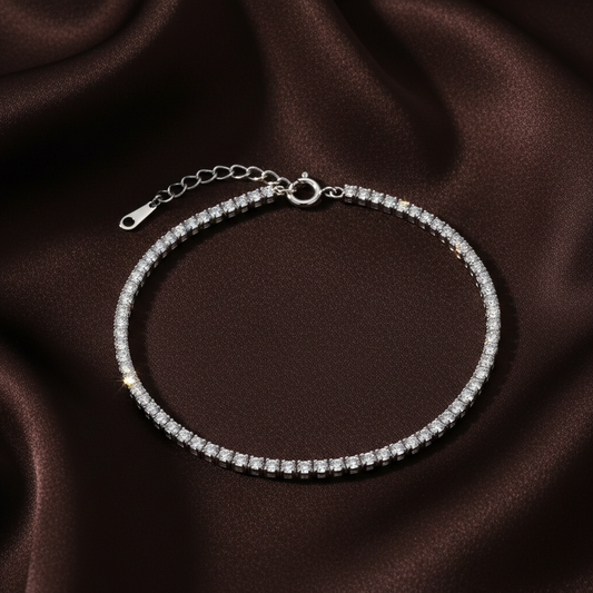 Round-Cut Tennis Bracelet | S925 Sterling Silver