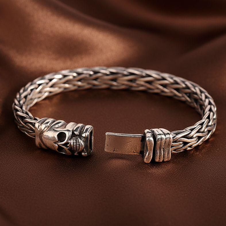 Skull Weave Bracelet | S925 Sterling Silver