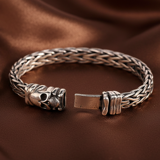 Skull Weave Bracelet | S925 Sterling Silver