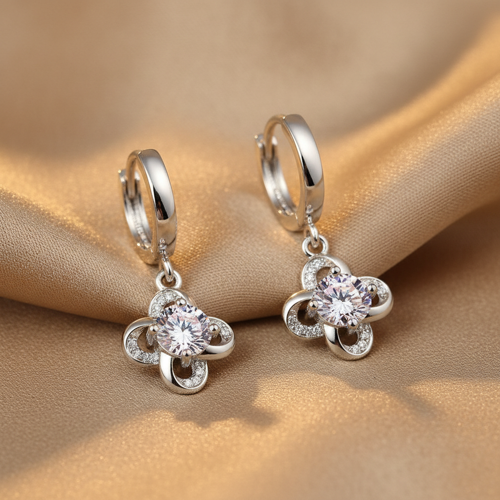 Elegant Amethyst Drop Earrings | S925 Sterling Silver