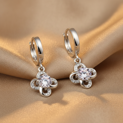 Elegant Amethyst Drop Earrings | S925 Sterling Silver
