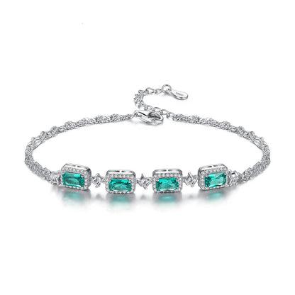 Bracelet en émeraude | Argent sterling S925
