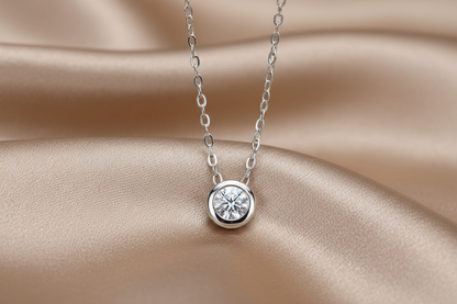 Collier pendentif en Moissanite | Argent sterling S925