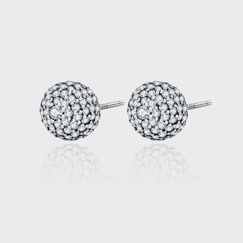 Petites clous d'oreilles Tremella en argent 925 pour femme