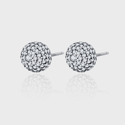 Petites clous d'oreilles Tremella en argent 925 pour femme