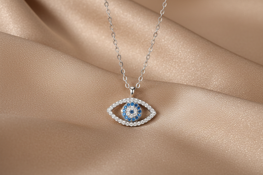 Evil Eye Pendant Necklace | S925 Sterling Silver