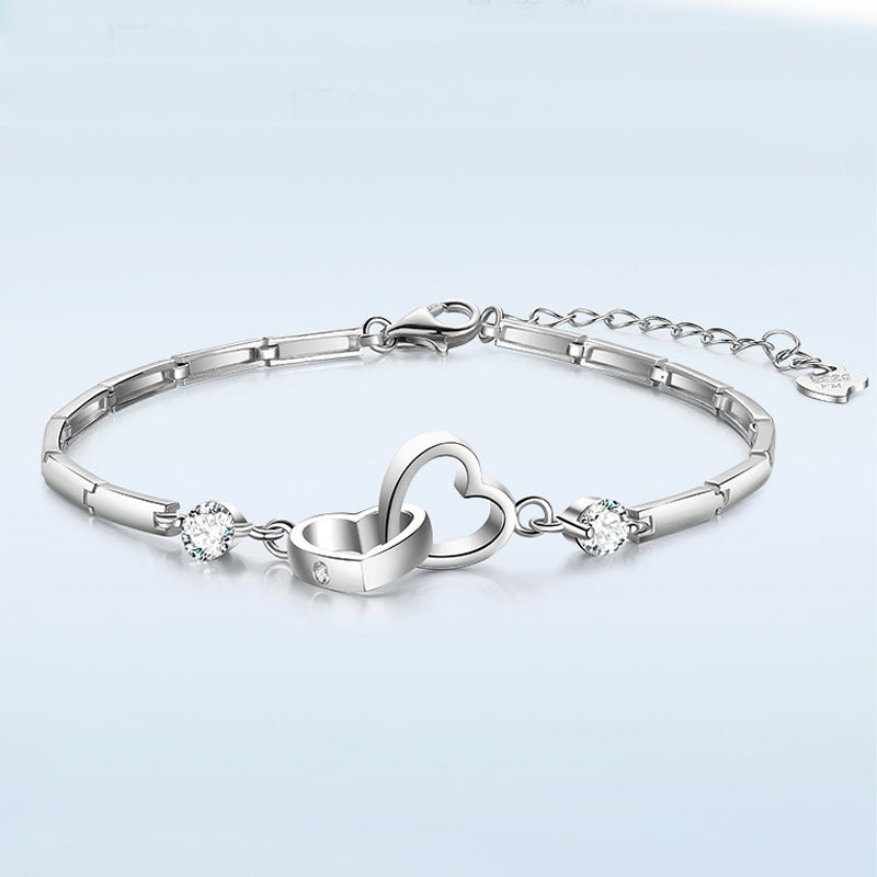 Interlocked Heart Bracelet | S925 Sterling Silver