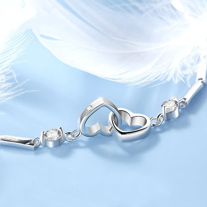 Interlocked Heart Bracelet | S925 Sterling Silver