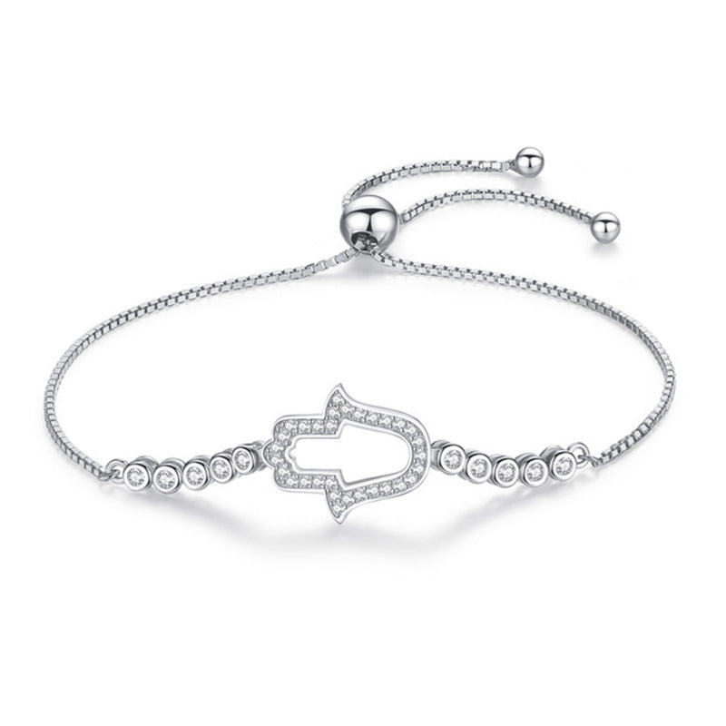 Palm Zircon Bracelet | S925 Sterling Silver