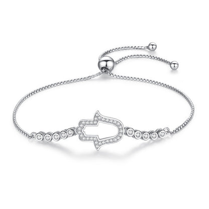 Palm Zircon Bracelet | S925 Sterling Silver