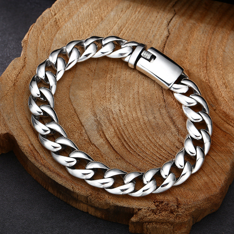 Glossy Cuban Link Bracelet | S925 Sterling Silver