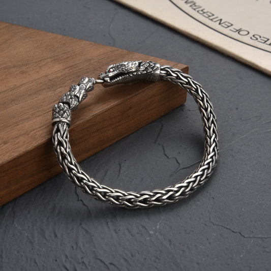 Woven Python Bracelet | S925 Sterling Silver