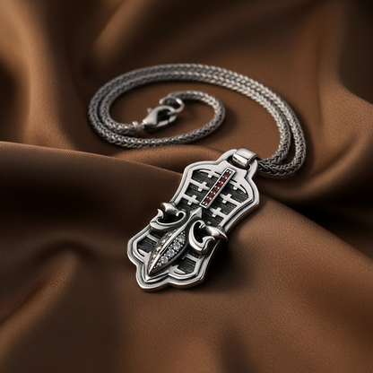 Boat Anchor Tag Pendant Necklace | S925 Sterling Silver