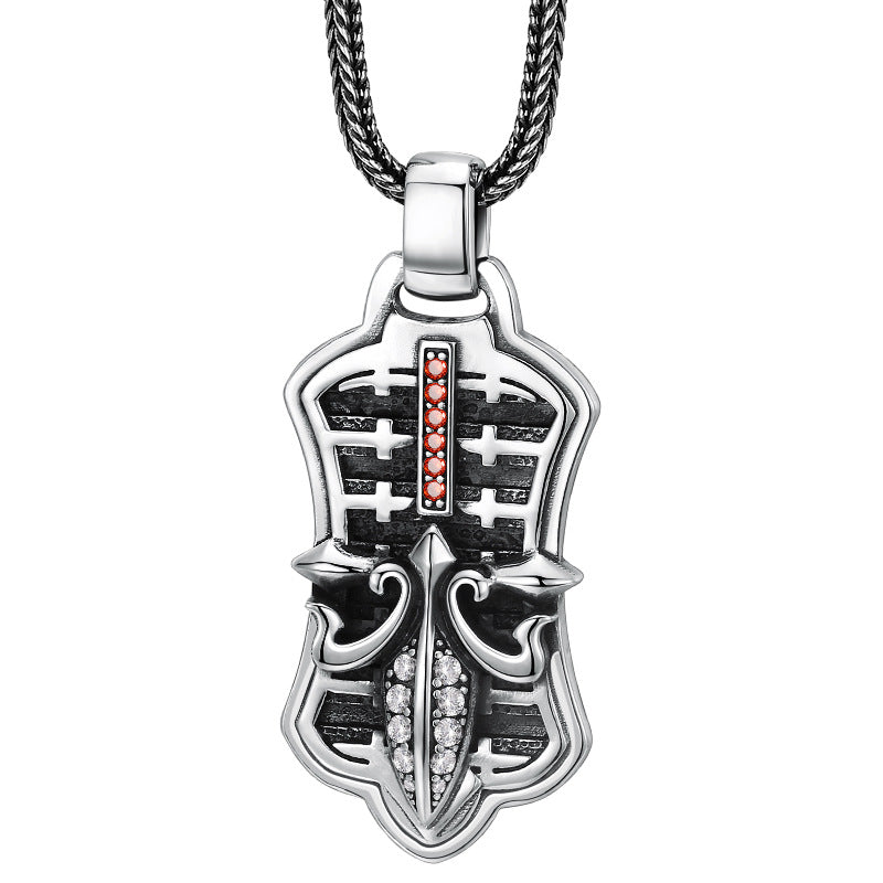 Boat Anchor Tag Pendant Necklace | S925 Sterling Silver