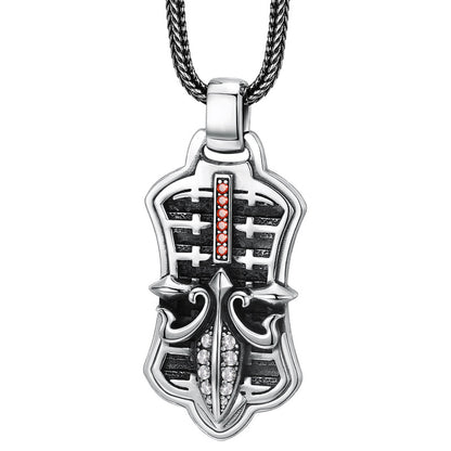 Boat Anchor Tag Pendant Necklace | S925 Sterling Silver