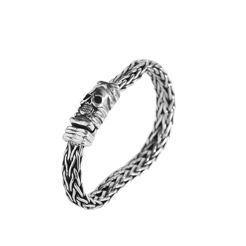 Skull Weave Bracelet | S925 Sterling Silver