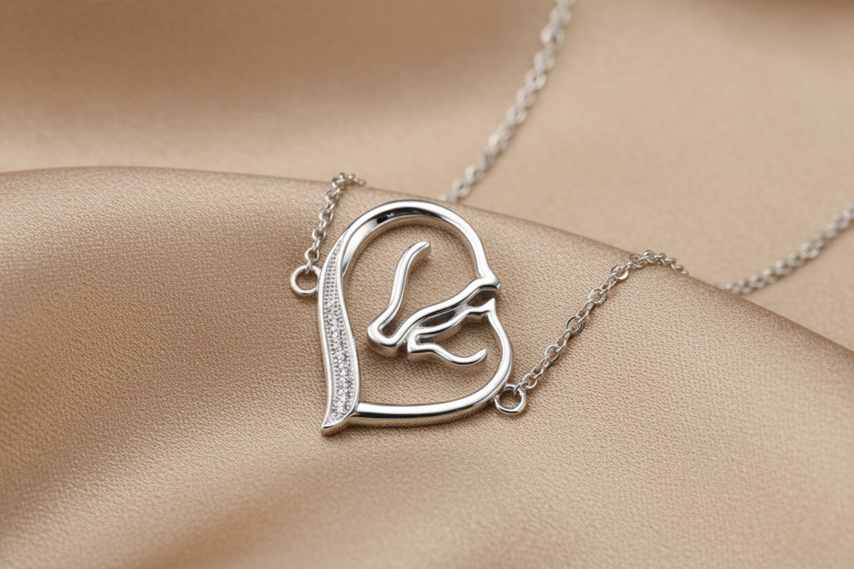 Heart Bracelet | S925 Sterling Silver White Gold