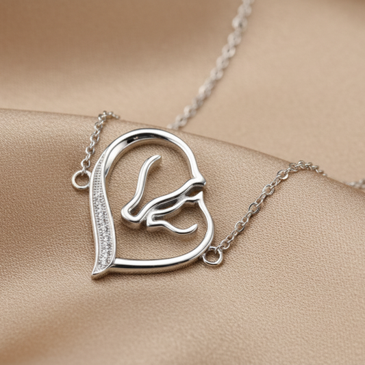 Heart Bracelet | S925 Sterling Silver White Gold